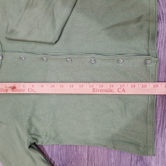 J. Jill Cardigan light green with tank - Picture 3 of 8